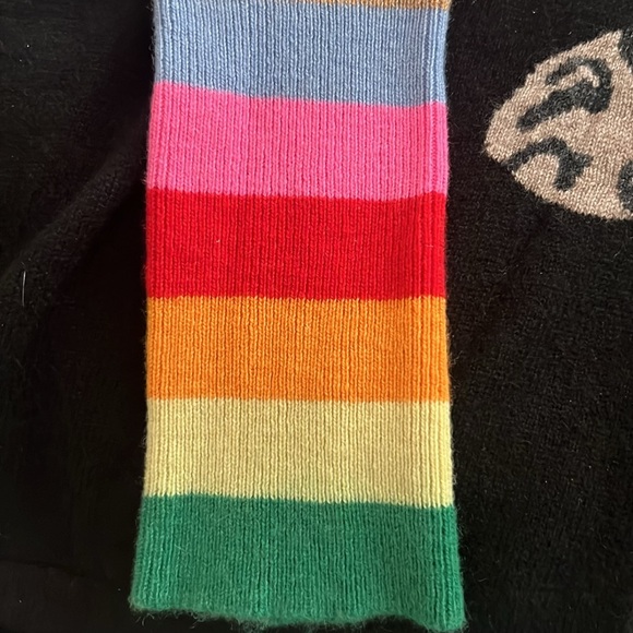 Orwell and Austen Cashmere Blend Rainbow Tiger Handcrafted Sweater XXL - Picture 6 of 12